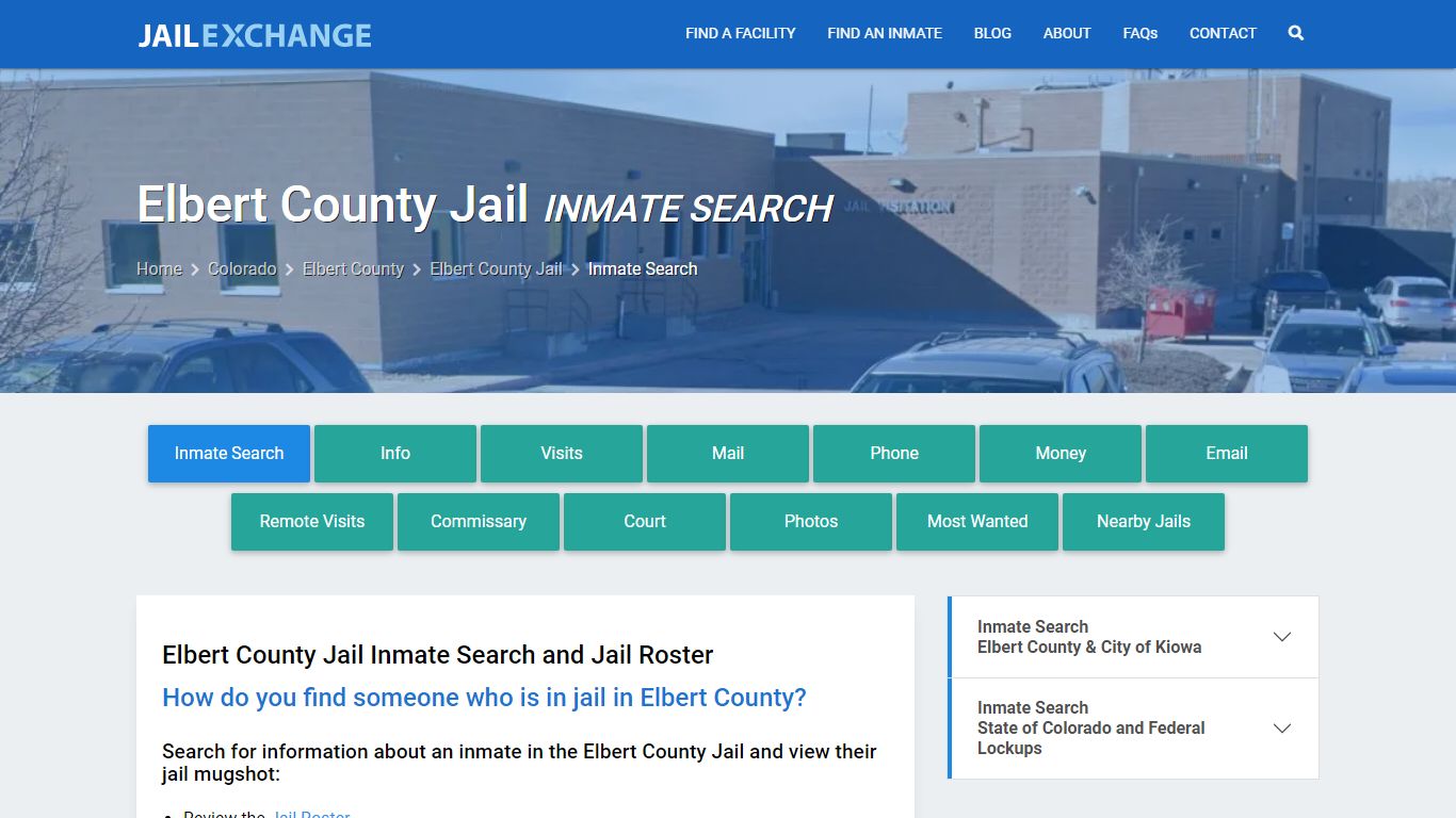 Inmate Search: Roster & Mugshots - Elbert County Jail, CO