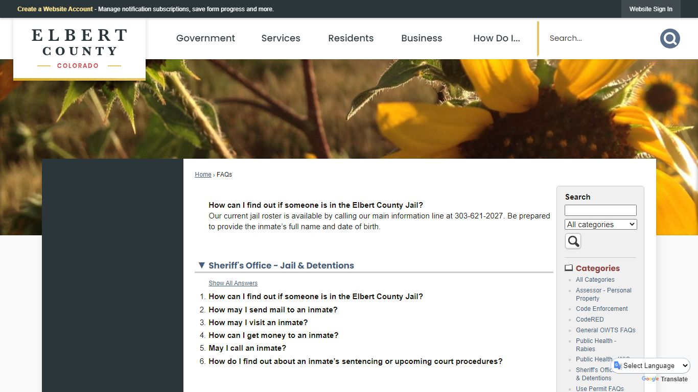 FAQs • Elbert County, CO • CivicEngage